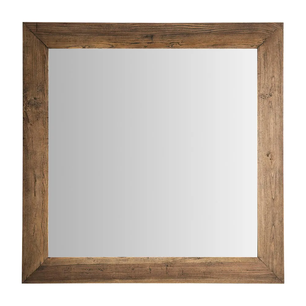 Espejo de madera de olmo cuadrado 140 cm Norvik