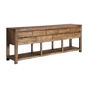 Consola de madera de olmo macizo 220cm  Norvik