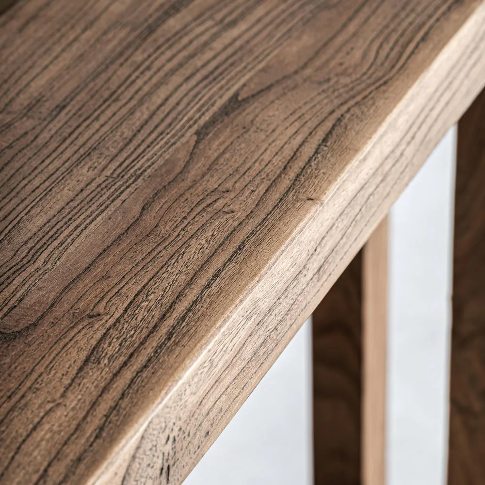 Consola 200cm de madera maciza de olmo Norvik - Imagen 6