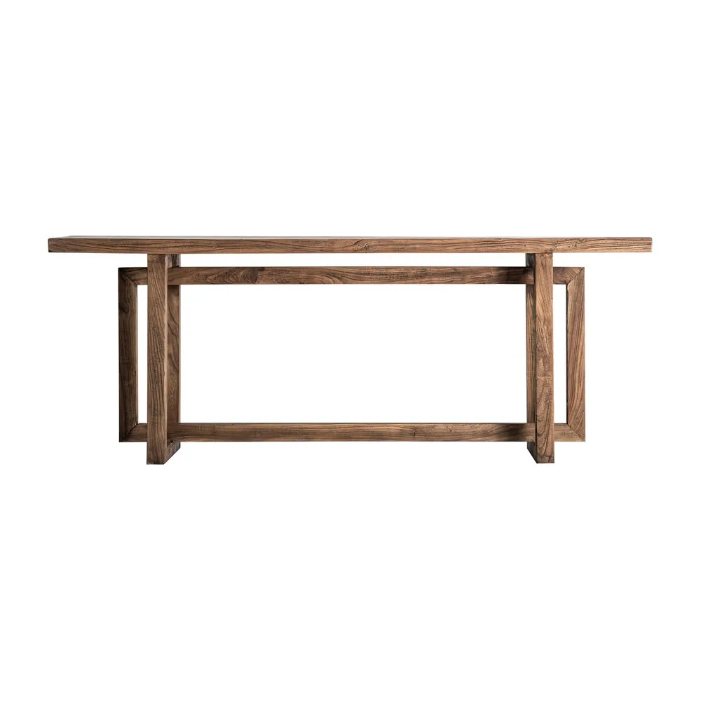 Consola 200cm de madera maciza de olmo Norvik - Imagen 8