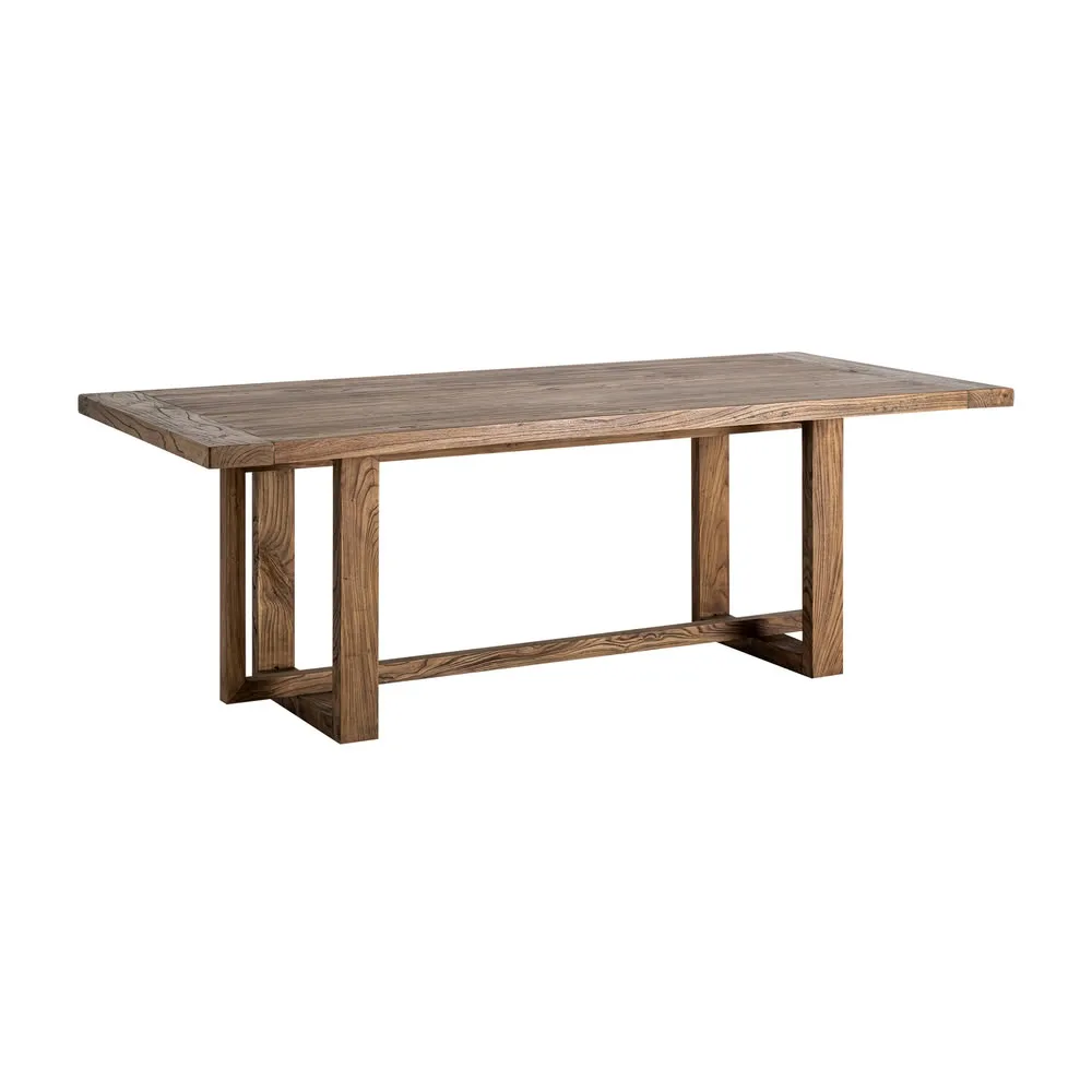 Mesa de comedor de madera maciza de olmo 220cm Norvik