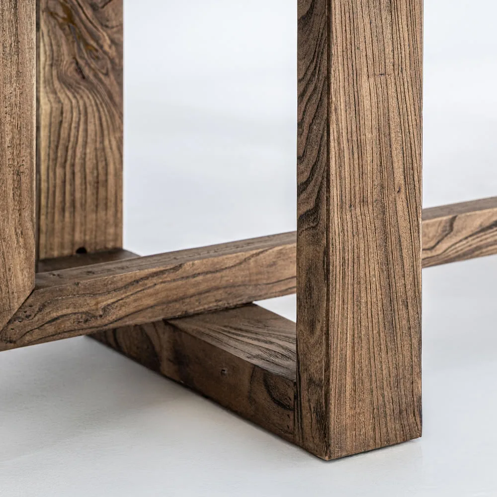 Mesa de comedor de madera maciza de olmo 220cm Norvik - Imagen 4