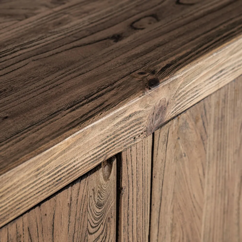 Aparador madera maciza olmo 280cm Norvik - Imagen 7
