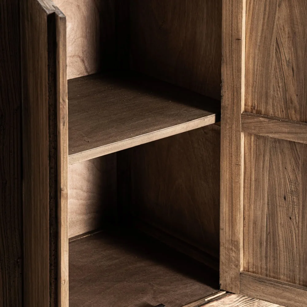 Aparador madera maciza olmo 280cm Norvik - Imagen 9