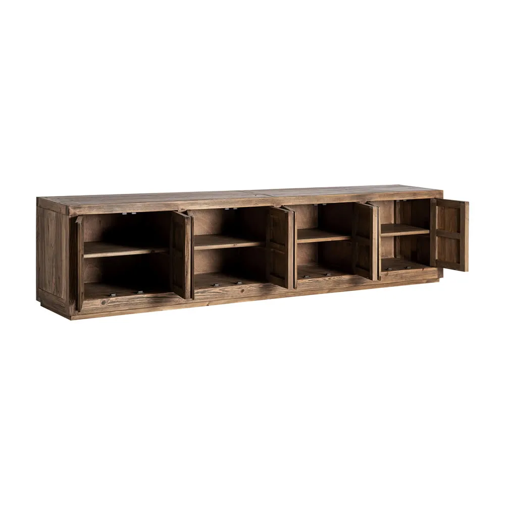 Mueble TV de madera de olmo 280 cm Norvik - Imagen 5