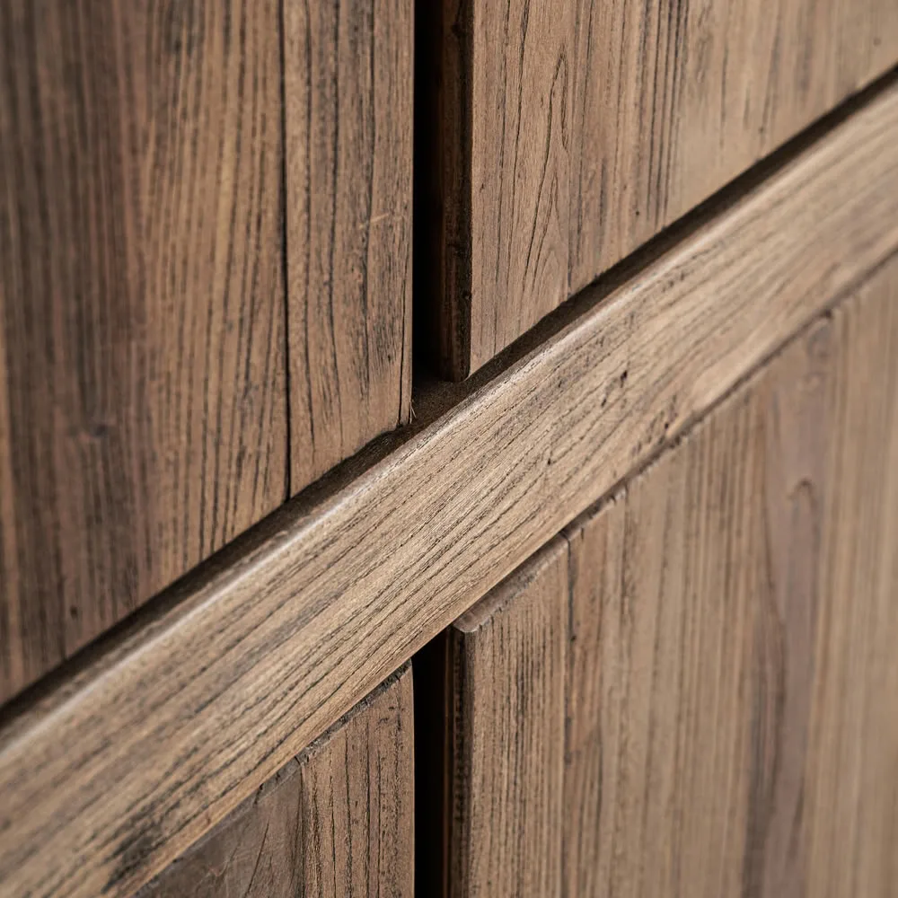 Armario de 220cm de madera maciza de olmo Norvik - Imagen 5