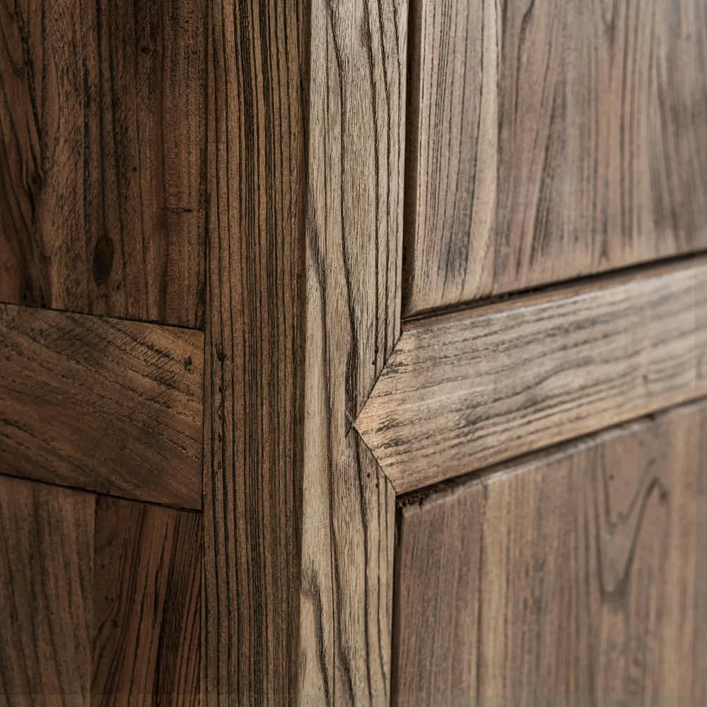 Armario de 220cm de madera maciza de olmo Norvik - Imagen 6