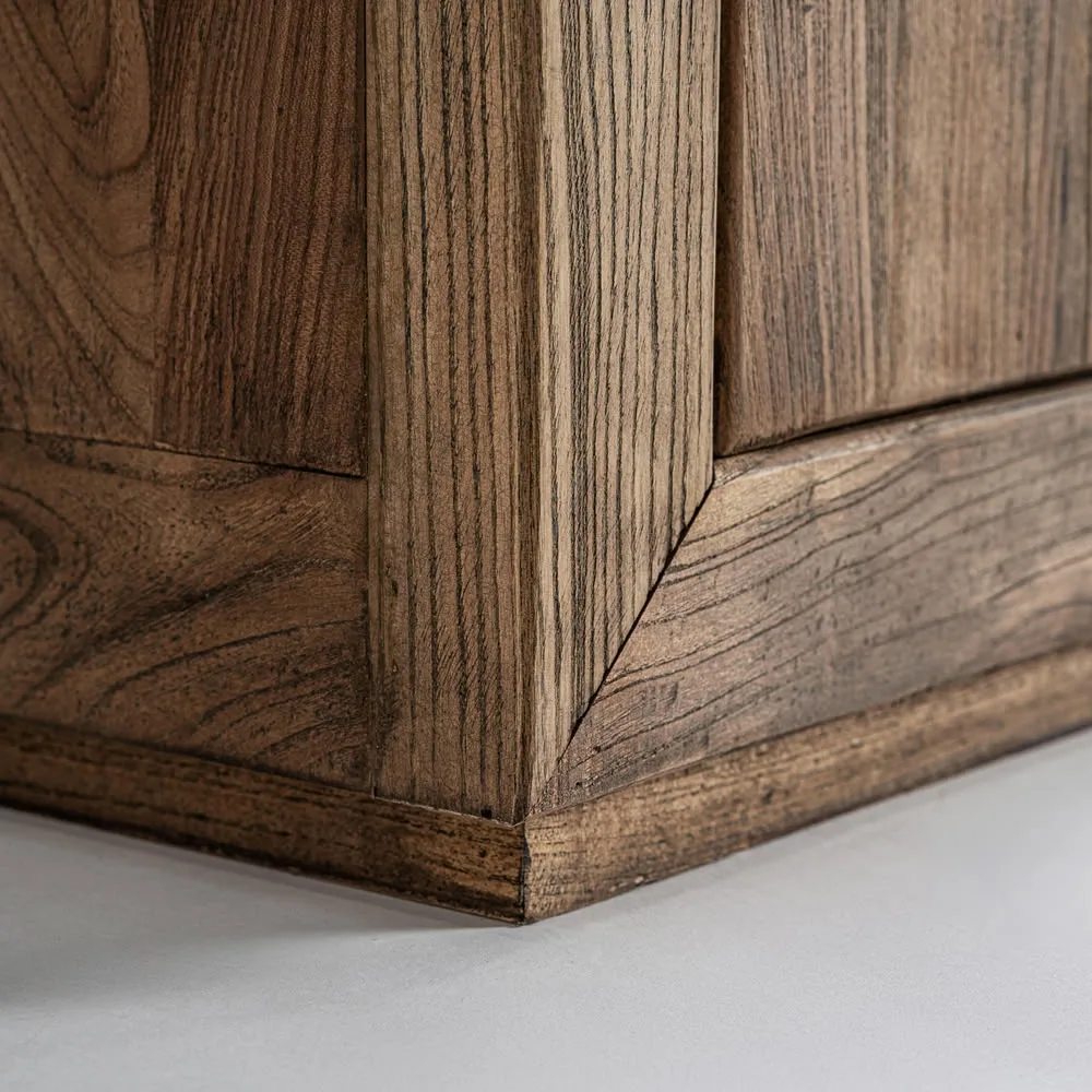 Armario de 220cm de madera maciza de olmo Norvik - Imagen 7