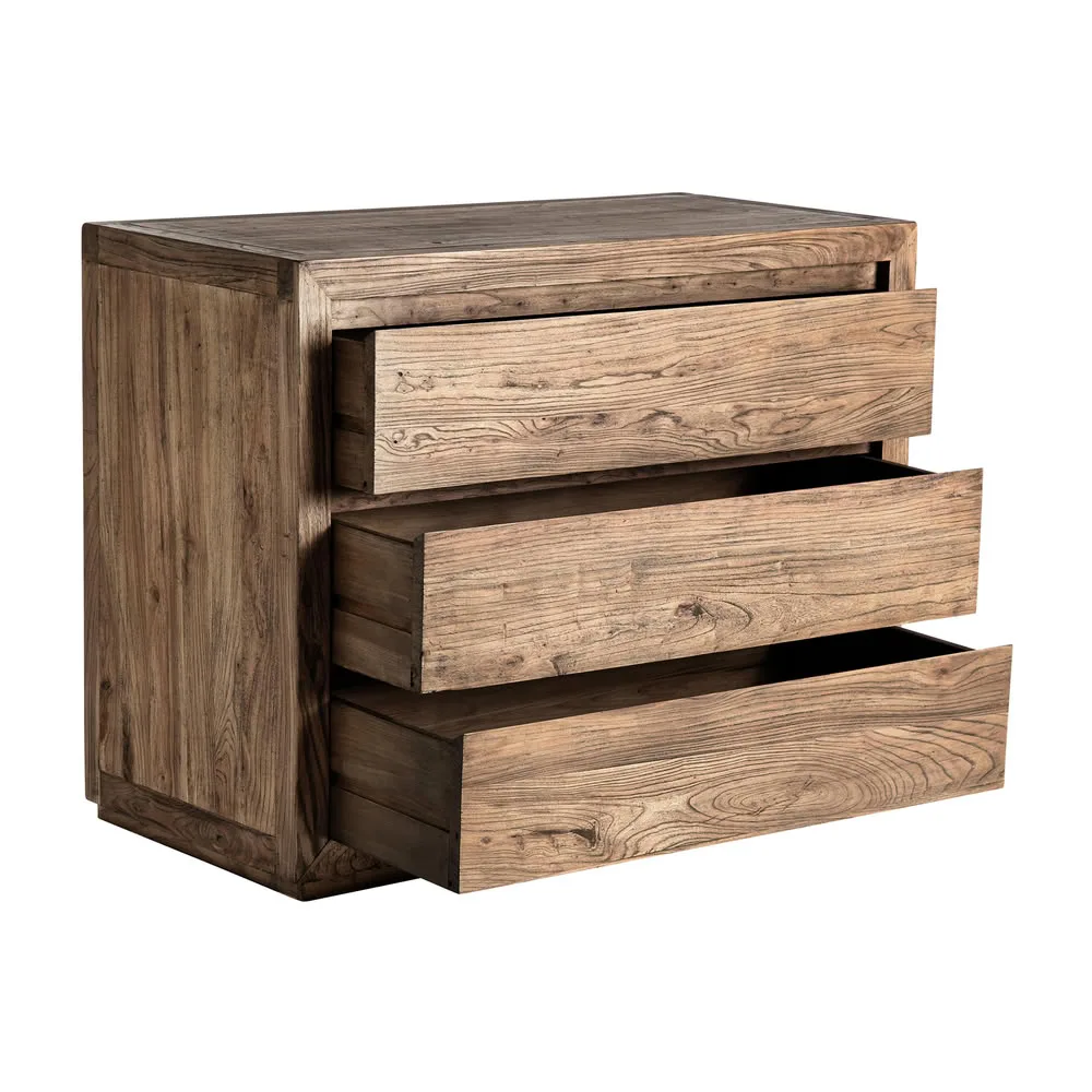 Cómoda de madera de olmo 102 x 81 cm Norvik - Imagen 4