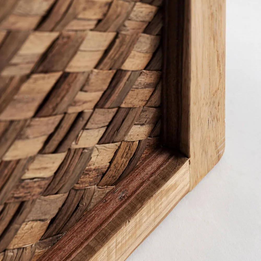 Panel decorativo de fibra natural marrón - Imagen 3