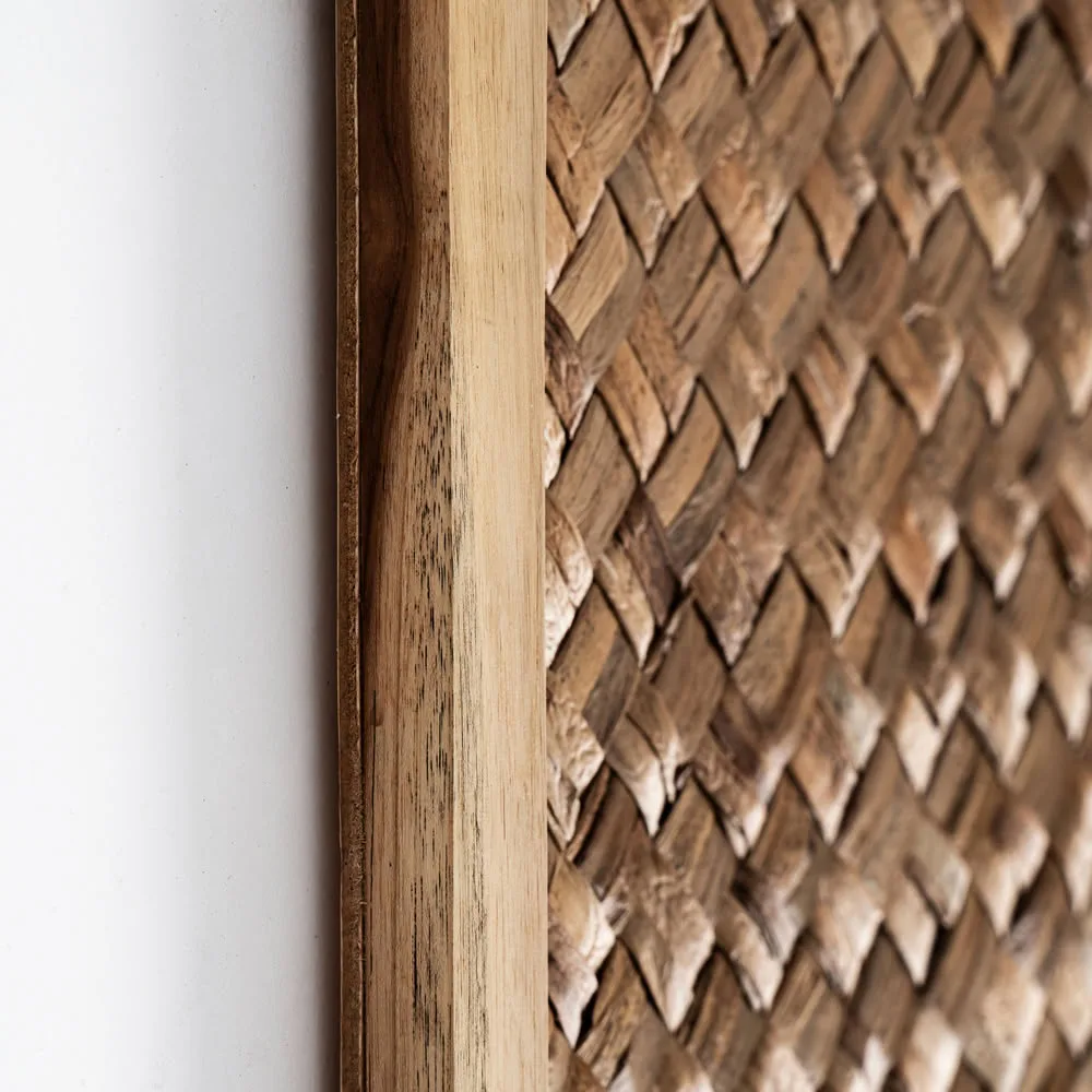 Panel decorativo de fibra natural marrón - Imagen 4