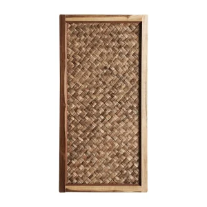 Panel decorativo de fibra natural marrón