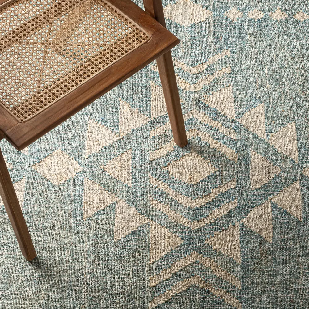Alfombra de yute azul y beige 200×300 cm Kozakura - Imagen 3