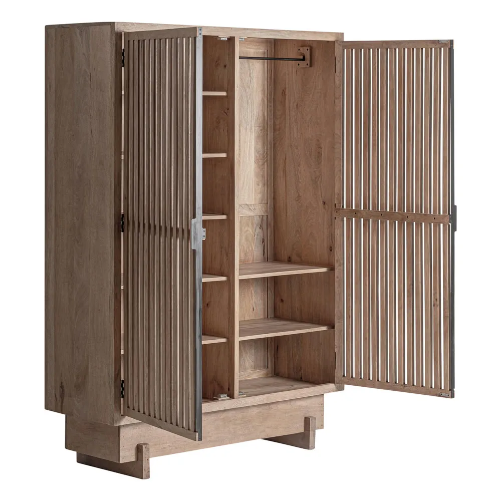 Armario 195 cm en madera maciza de mango Gabia - Imagen 4