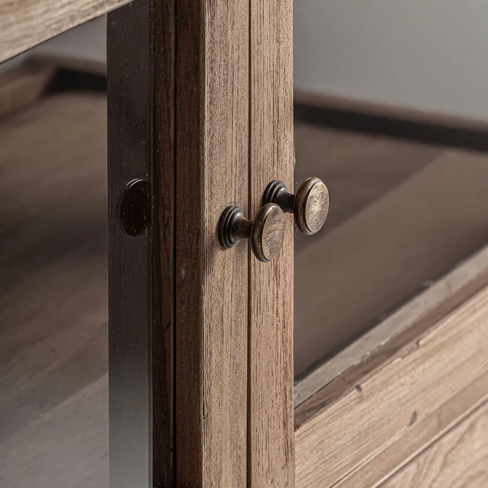 Vitrina de madera rústica 226cm Helmond - Imagen 7