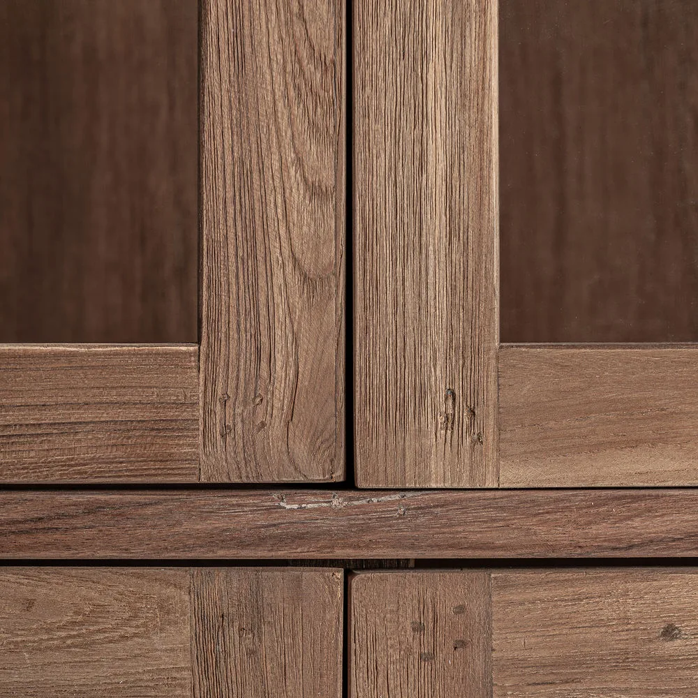 Vitrina de madera rústica 226cm Helmond - Imagen 8