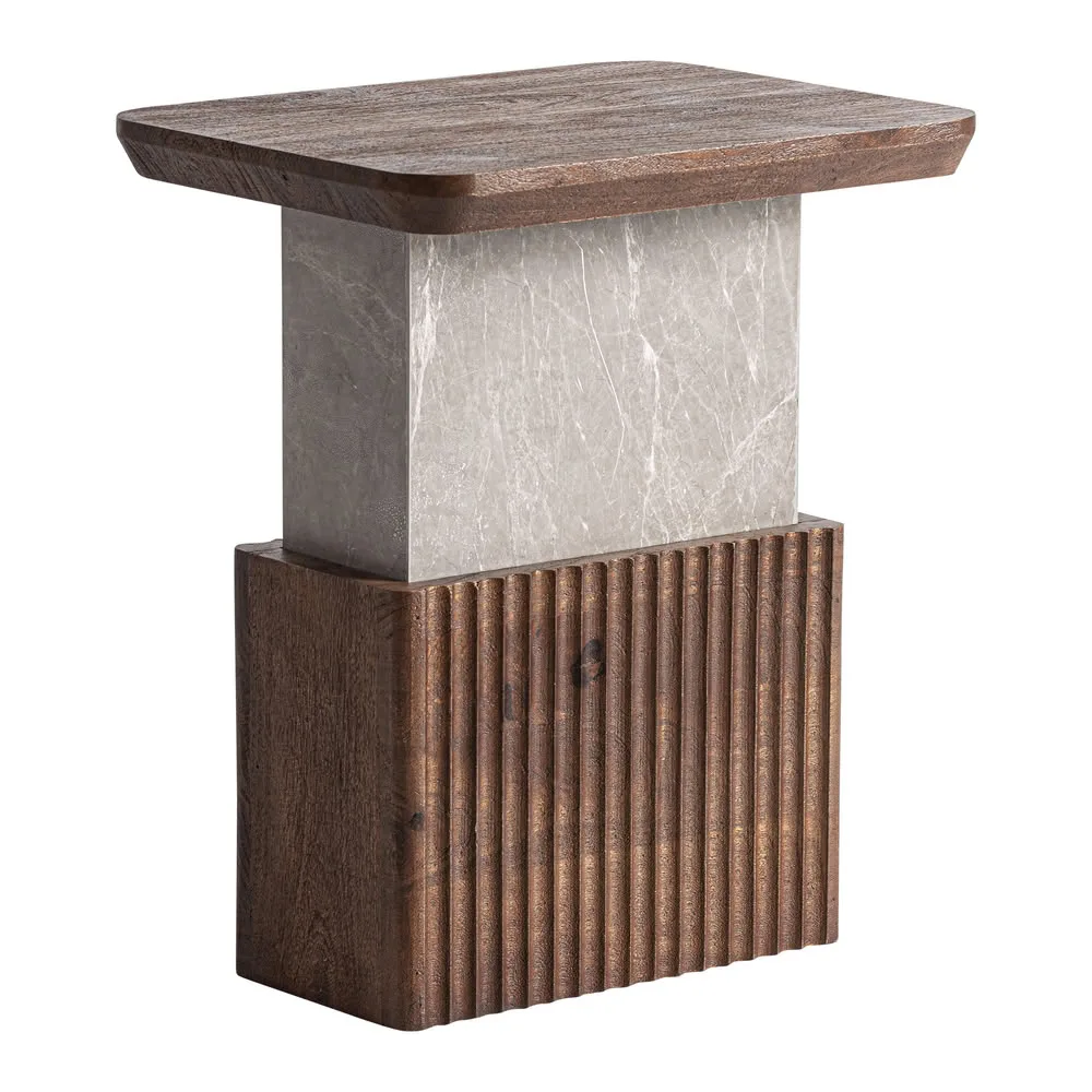 Mesa auxiliar de madera de mango Anzex - Imagen 3