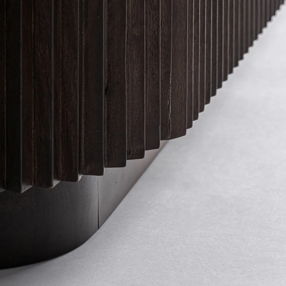 Aparador madera y mármol blanco 200 cm Kaleh - Imagen 6