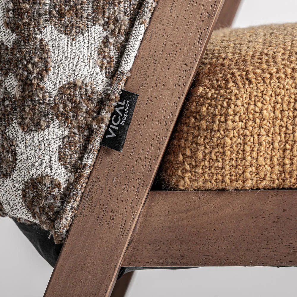 Silla Kalesha de madera y algodón - Imagen 4