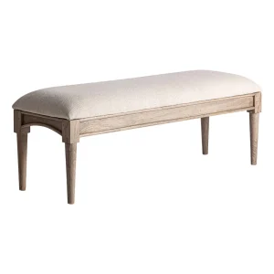 Banco 130 cm de madera de mango y yute Verac