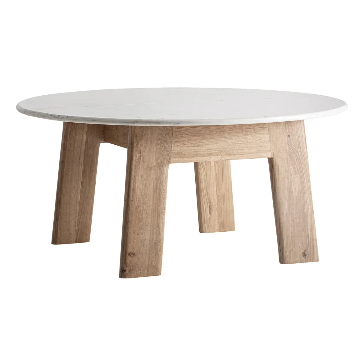 Mesa comedor de madera de roble 160x160x75 cm Nara - Imagen 3