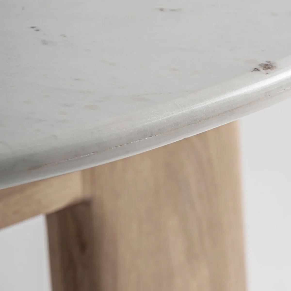 Mesa comedor de madera de roble 160x160x75 cm Nara - Imagen 7