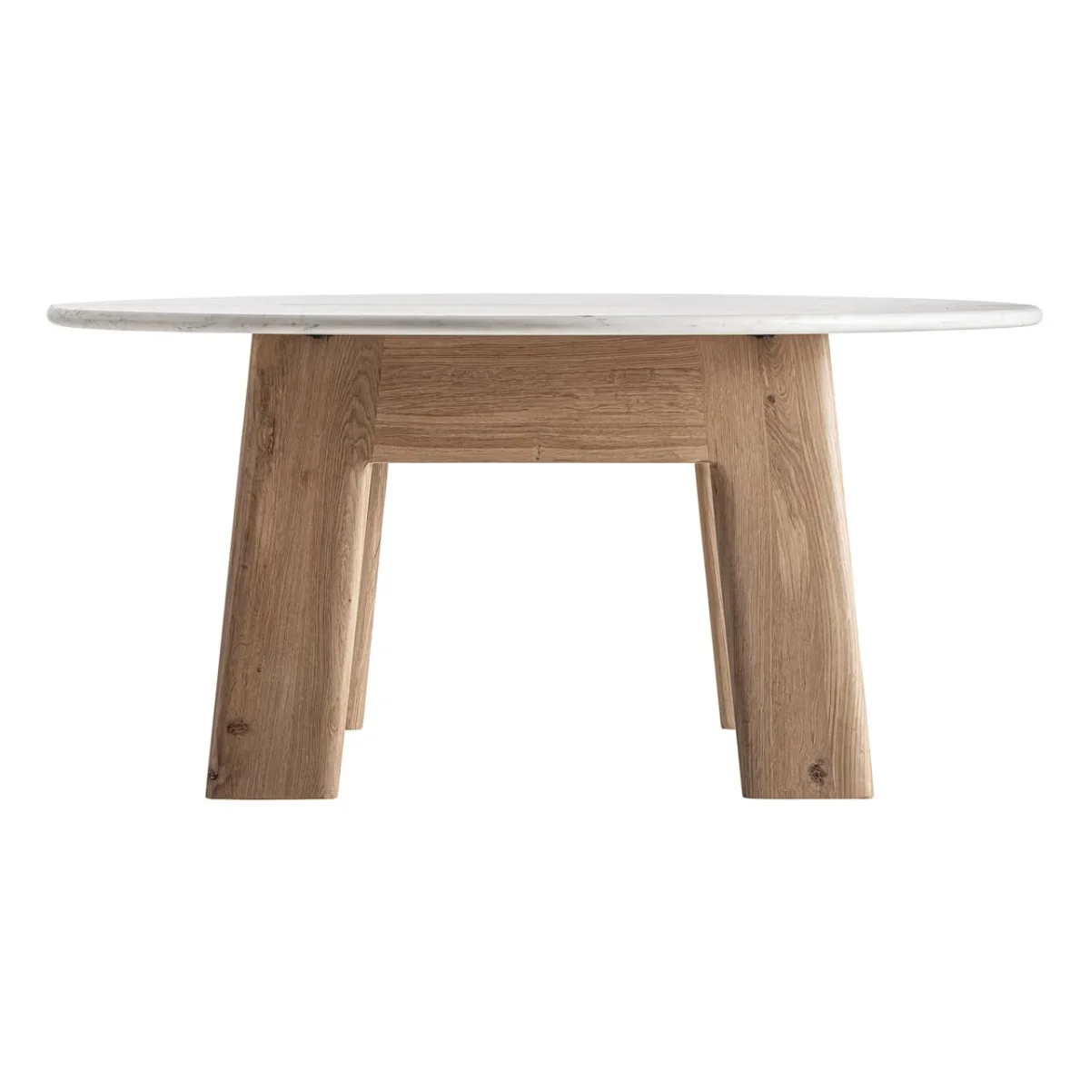 Mesa comedor de madera de roble 160x160x75 cm Nara