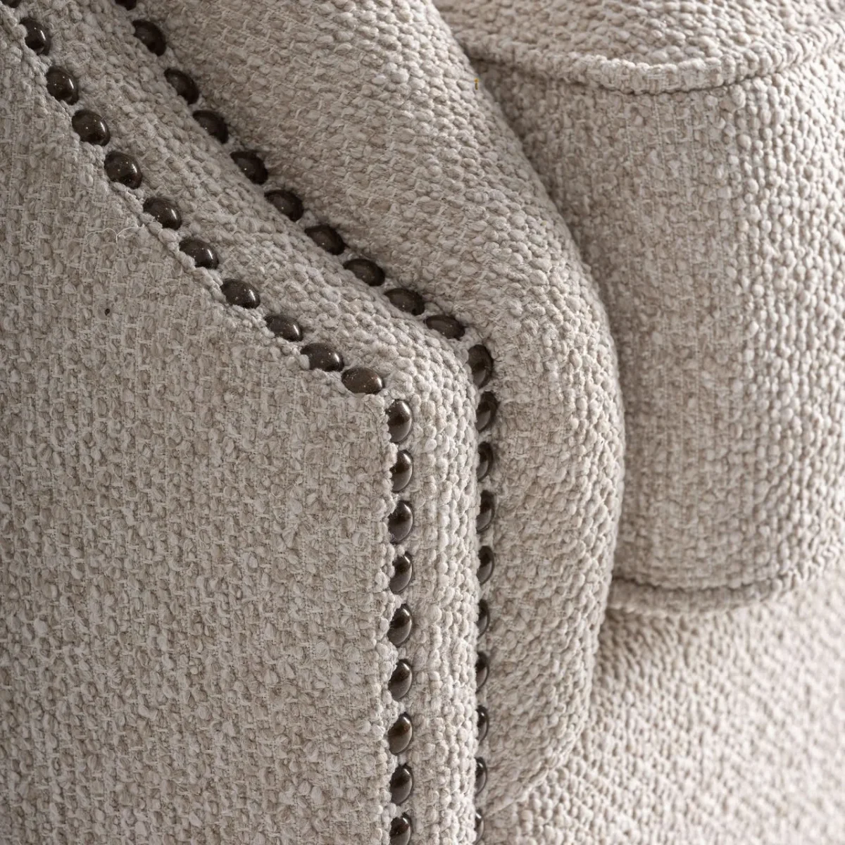 Sillón de madera de fresno tapizado en color crema Leiston - Imagen 7