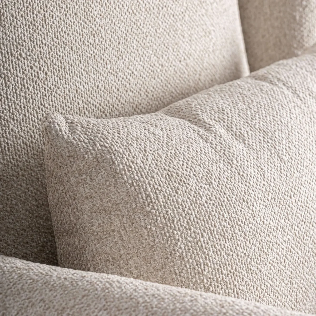 Sillón de madera de fresno tapizado en color crema Leiston - Imagen 8