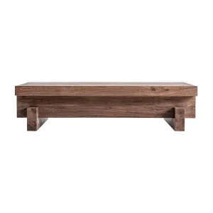 Mesa de centro 150 x 90 cm madera maciza Brutalist