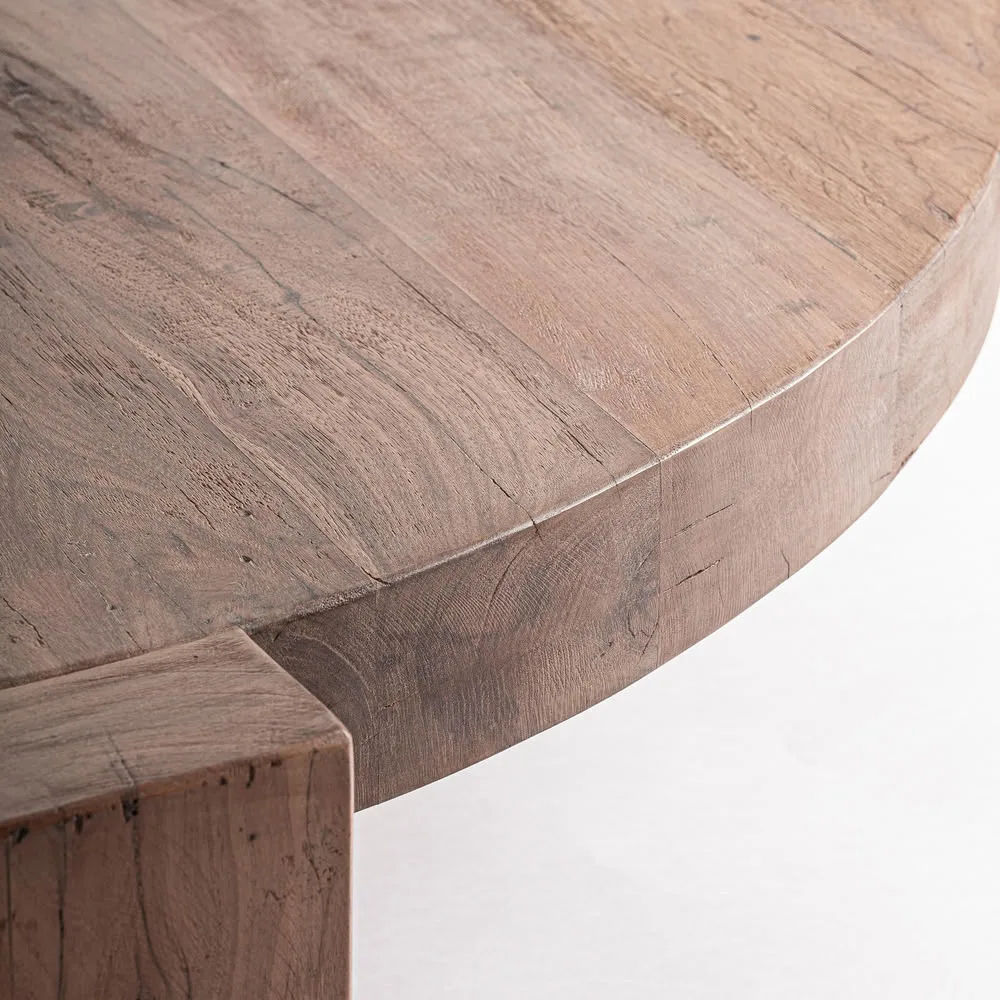 Mesa de centro Brutalist de madera de sal - Imagen 5