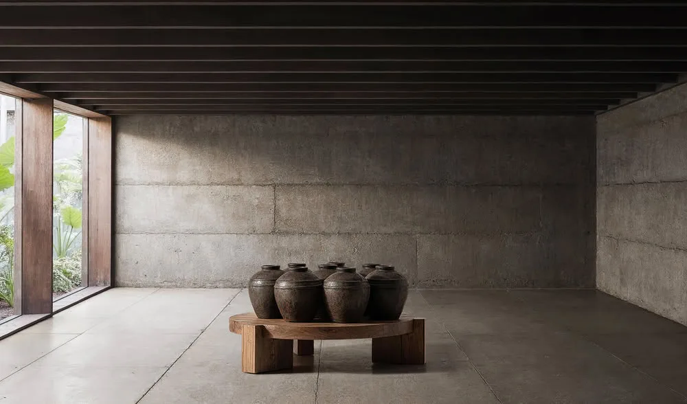 Mesa de centro Brutalist de madera de sal - Imagen 8
