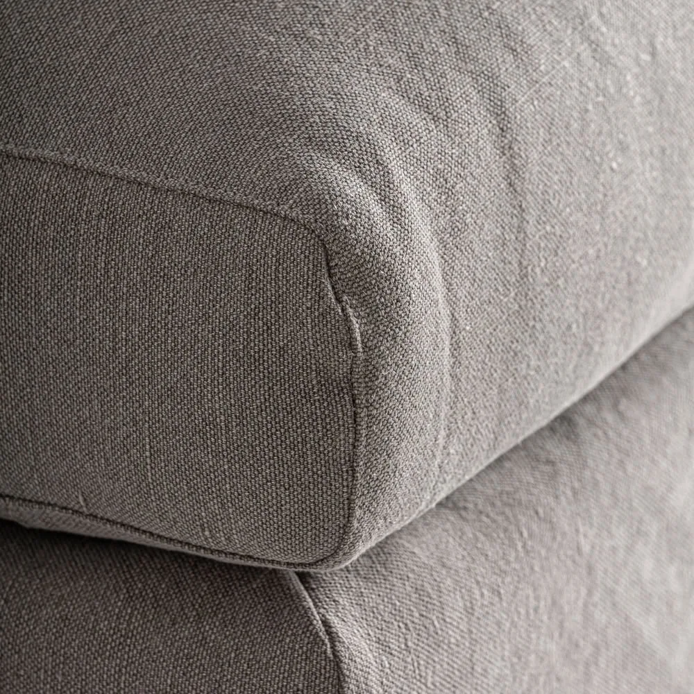 Chaise Longue lino gris 130 x 172 x 90 Arsac - Imagen 7