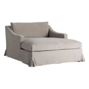 Chaise Longue lino gris 130 x 172 x 90 Arsac