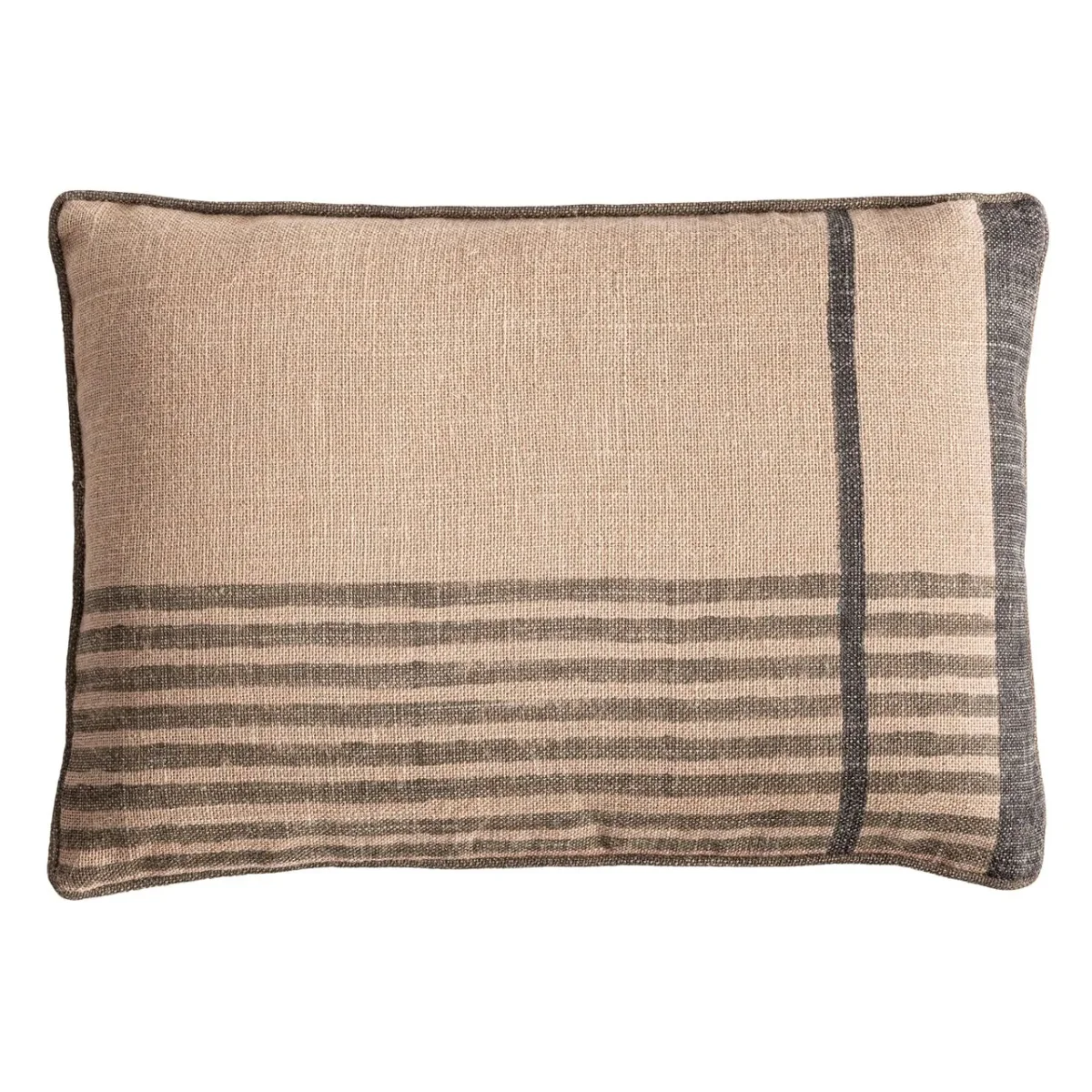 Cojín beige con rayas Nagore