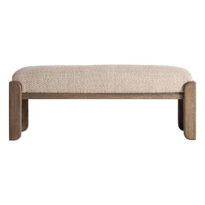 Pie de cama Liermo de yute y madera de mango