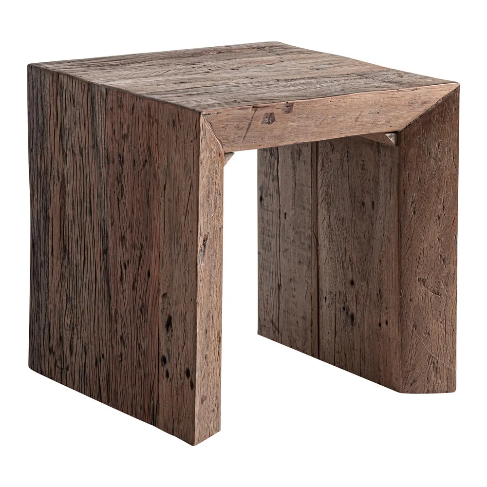 Mesa de centro de madera recuperada 60x60x60 cm Keiem