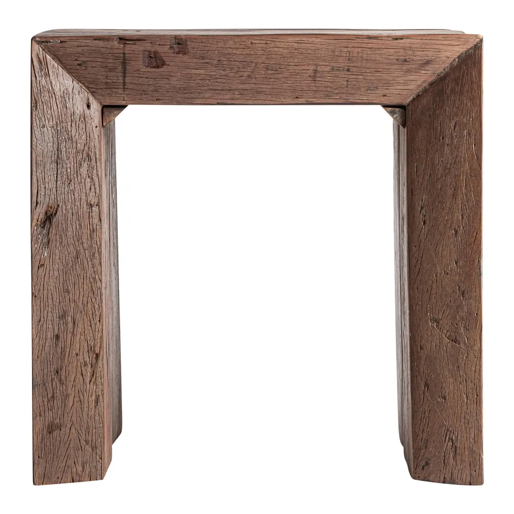 Mesa de centro de madera recuperada 60x60x60 cm Keiem - Imagen 7