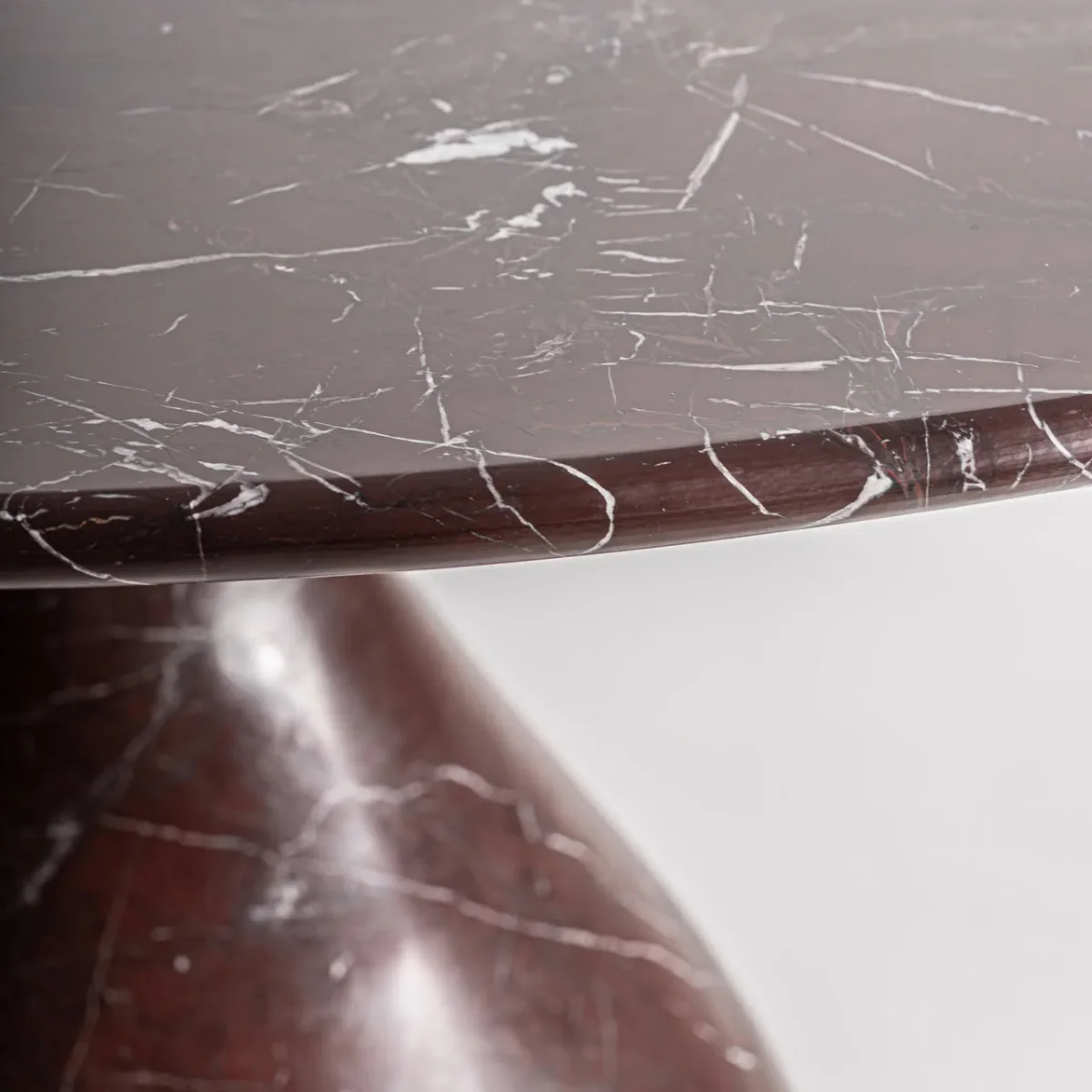 Mesa de comedor de mármol burdeos Bourg - Imagen 4