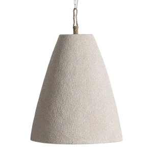 Lámpara de techo de madera suar beige Narnai