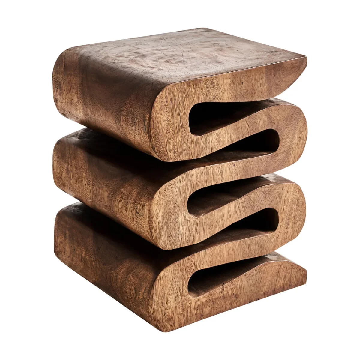 Mesa auxiliar de madera de suar 40×50 cm Xagar - Imagen 3