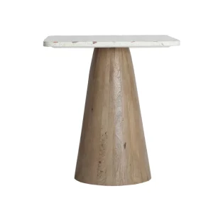 Mesa bar Lautrec de terrazo y madera de mango