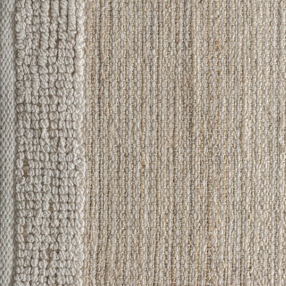 Alfombra de lana y yute crema 300×200 cm Arele - Imagen 4