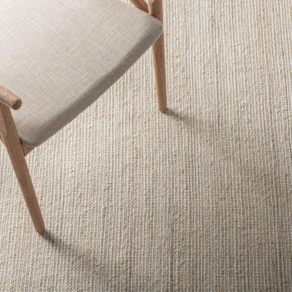 Alfombra de lana y yute crema 300×200 cm Arele - Imagen 5