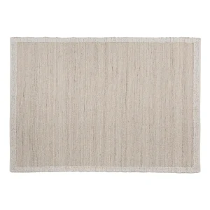 Alfombra de lana y yute crema 300×200 cm Arele