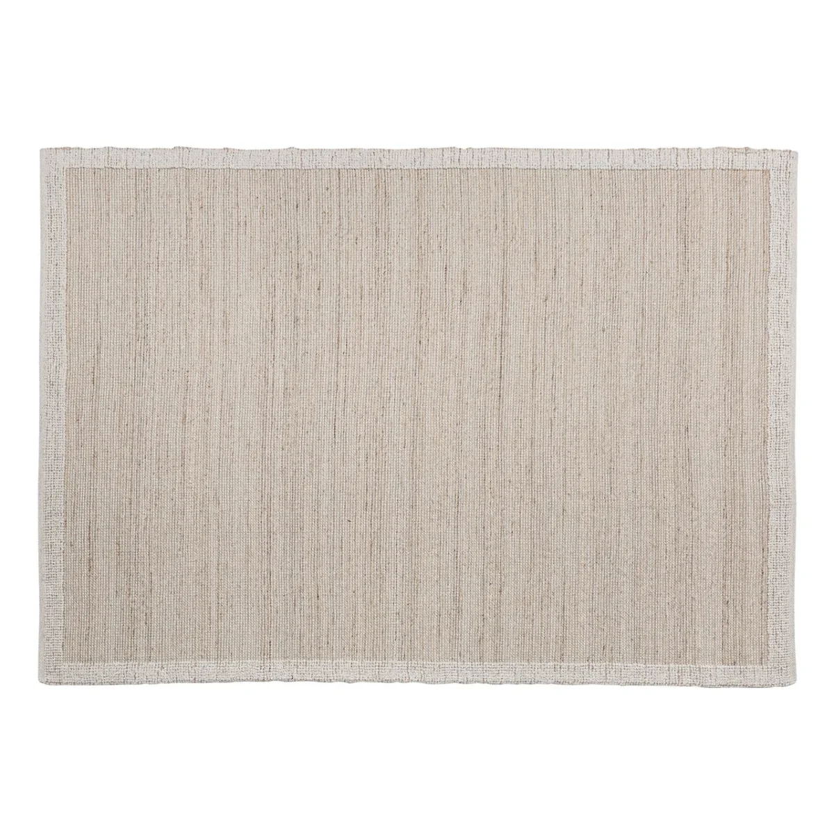 Alfombra de lana y yute crema 300×200 cm Arele