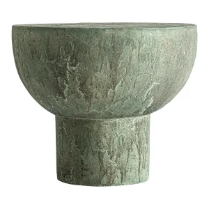 Mesa auxiliar verde de cemento Daisy