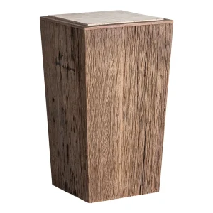 Peana de madera y travertino 70 x 40cm  Merkem