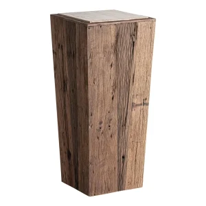 Peana de travertino y madera maciza 90X 40cm  Merkem