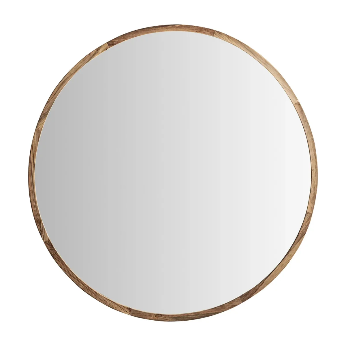 Espejo redondo de madera de teca Tahus 180 cm